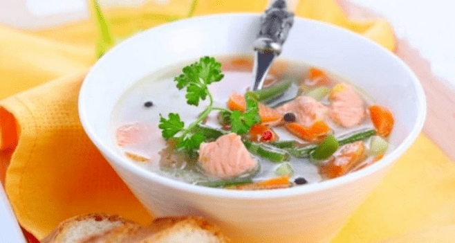سوپ ماهی در رژیم پروتئینی