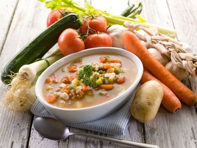 سوپ سبزیجات برای ورم معده