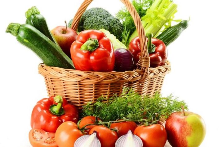 سبد سبزیجات برای رژیم غذایی 6 گلبرگ
