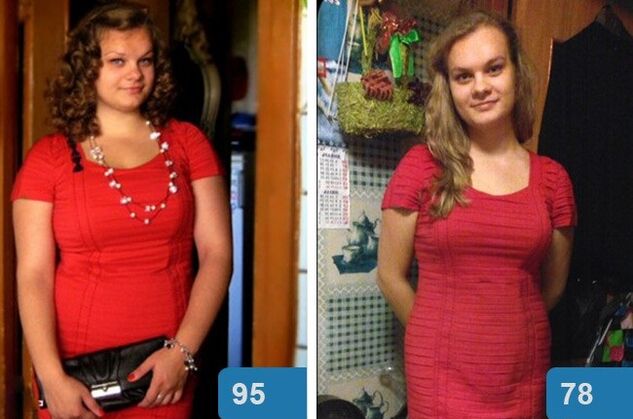 دختر قبل و بعد از کاهش وزن در 4 هفته در رژیم مگی